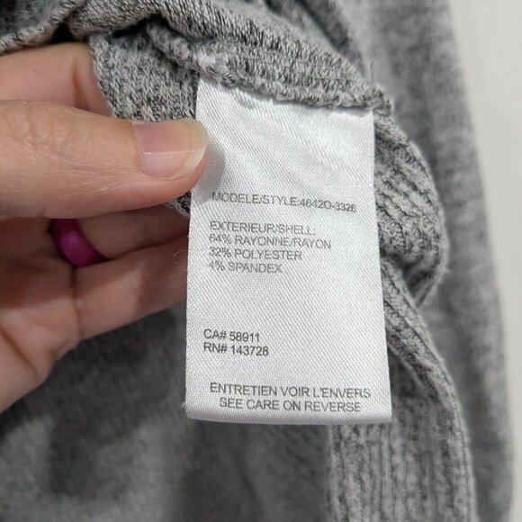 Tribal Cowl Neck Sweater Space Dye Grey Size Large - Picture 3 of 4